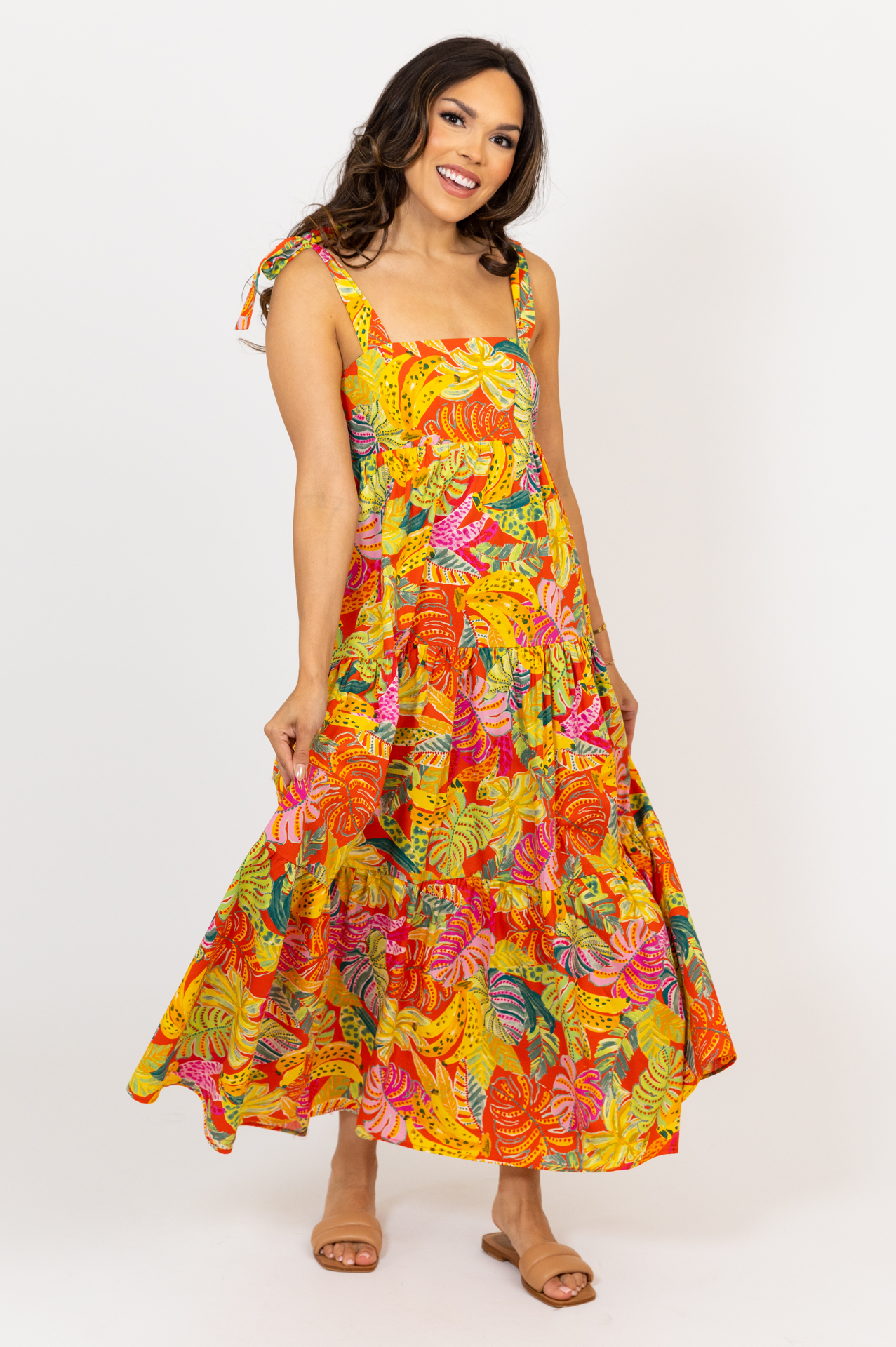 Tropical sales palm dress