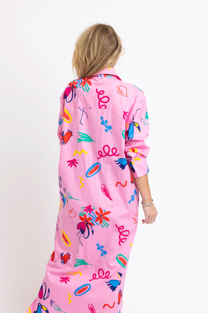 Artist Shirt Maxi Dress