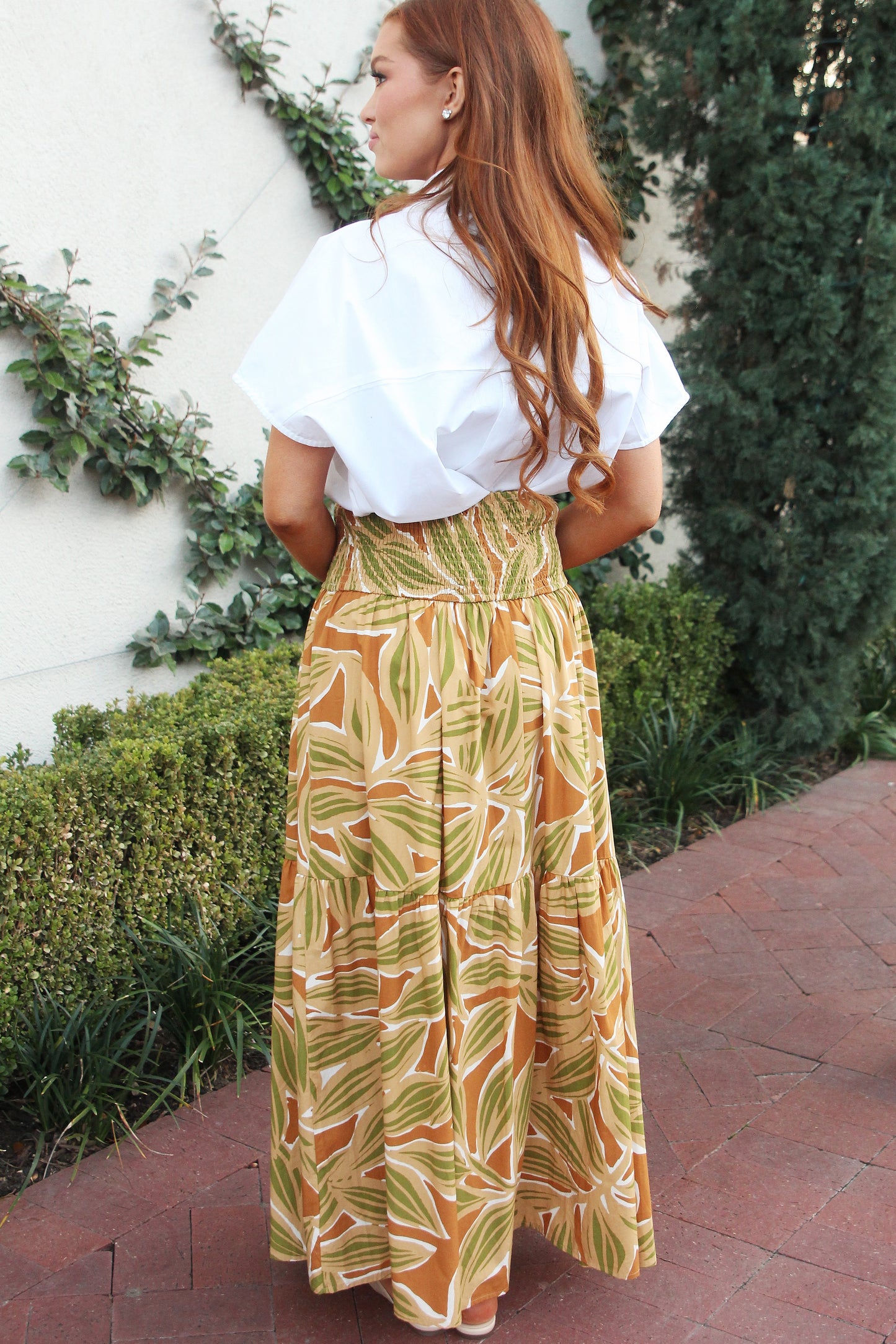 Desert Palm Smock Tier Skirt