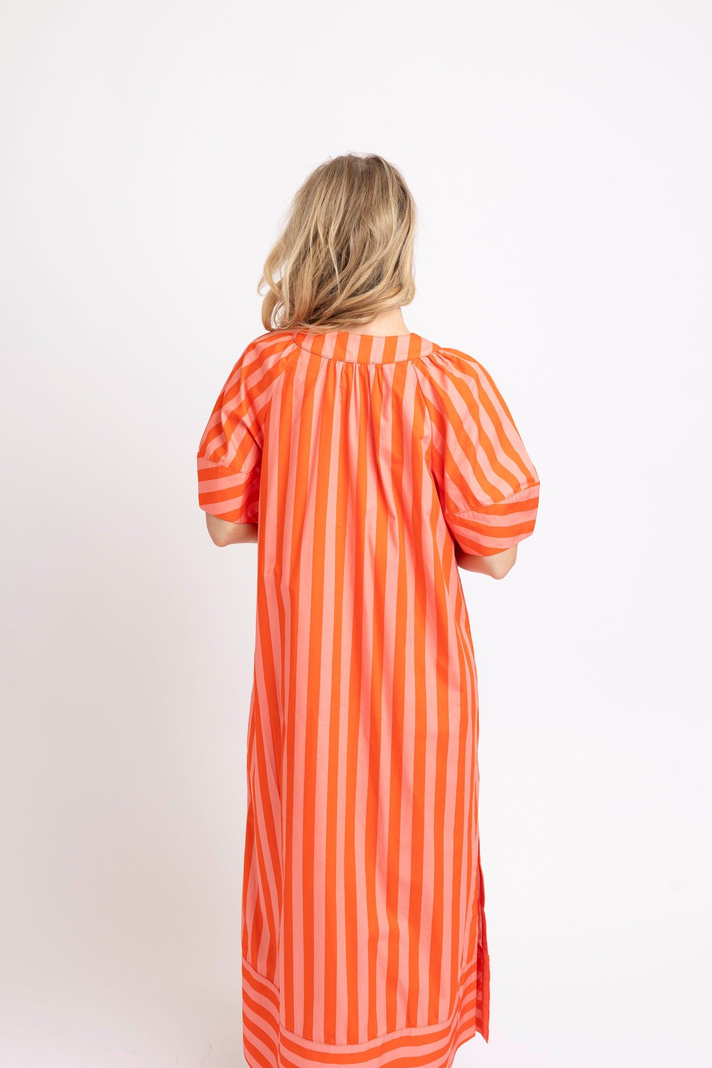Stripe Vneck Signature Maxi Dress