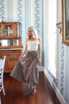 Stripe Tie Maxi Skirt