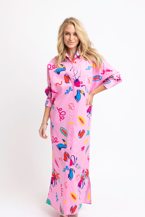 Artist Shirt Maxi Dress