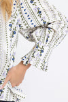 French Floral Button Up Top