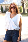 Solid Poplin Bubble Top