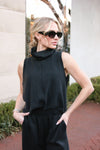 Scuba Mock Sleeveless Mock Top