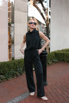 Scuba Mock Sleeveless Mock Top