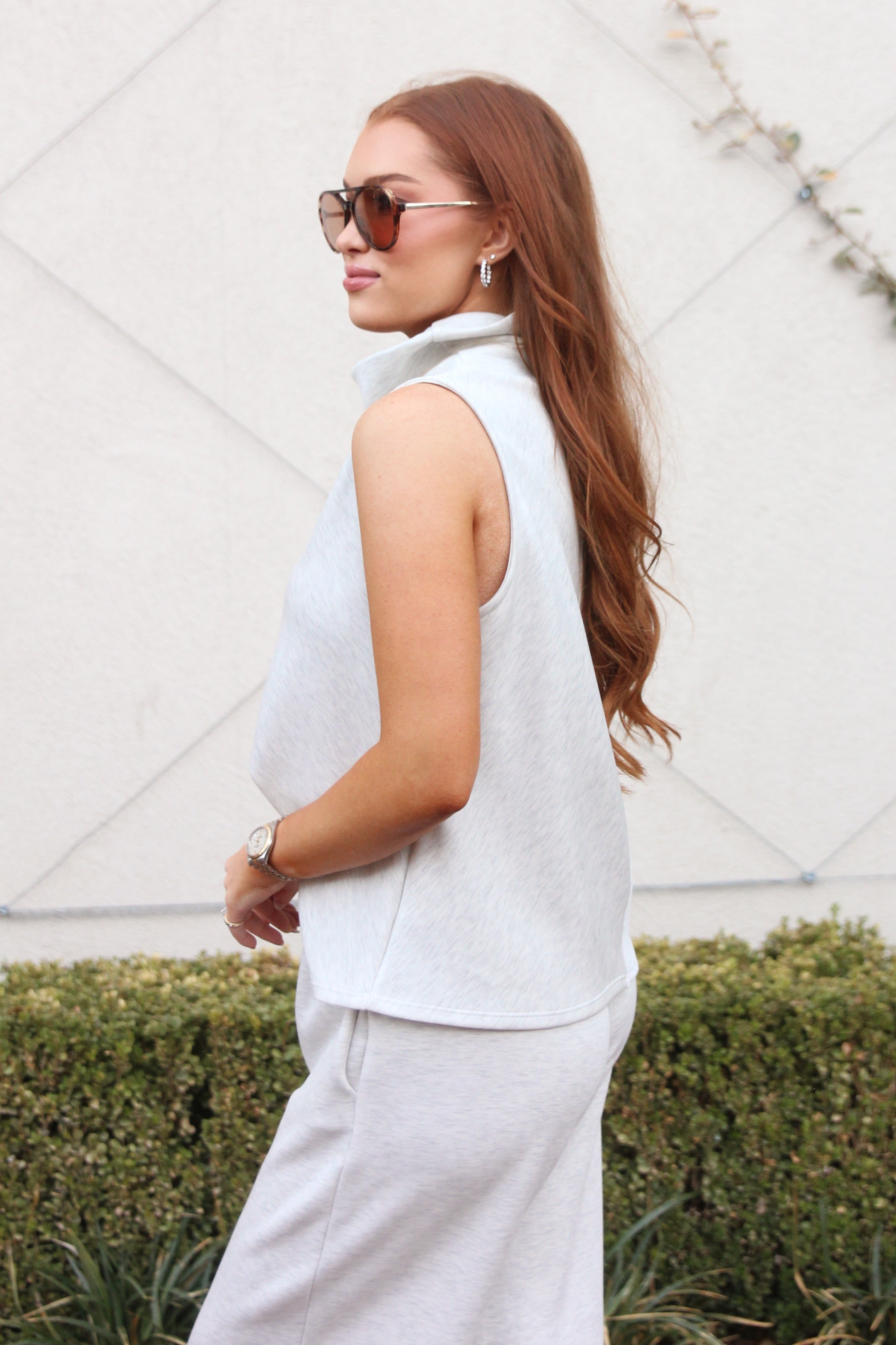Scuba Mock Sleeveless Mock Top