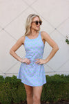 Block Floral Scallop Kourt Dress