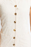 Eyelet Button Shift Dress