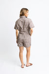 Leopard Denim Utility Romper
