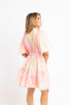 Big Floral Pastel Shirt Dress with Belt