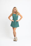 Solid Scallop Vback Kourt Dress