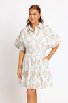 Vintage Floral Button Shirt Dress