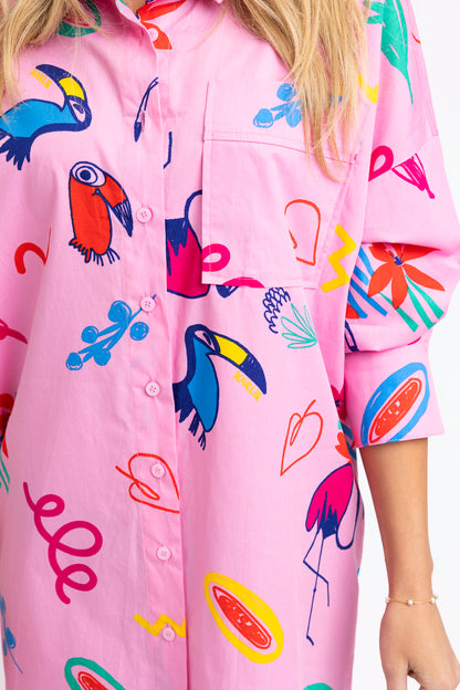 Artist Shirt Maxi Dress