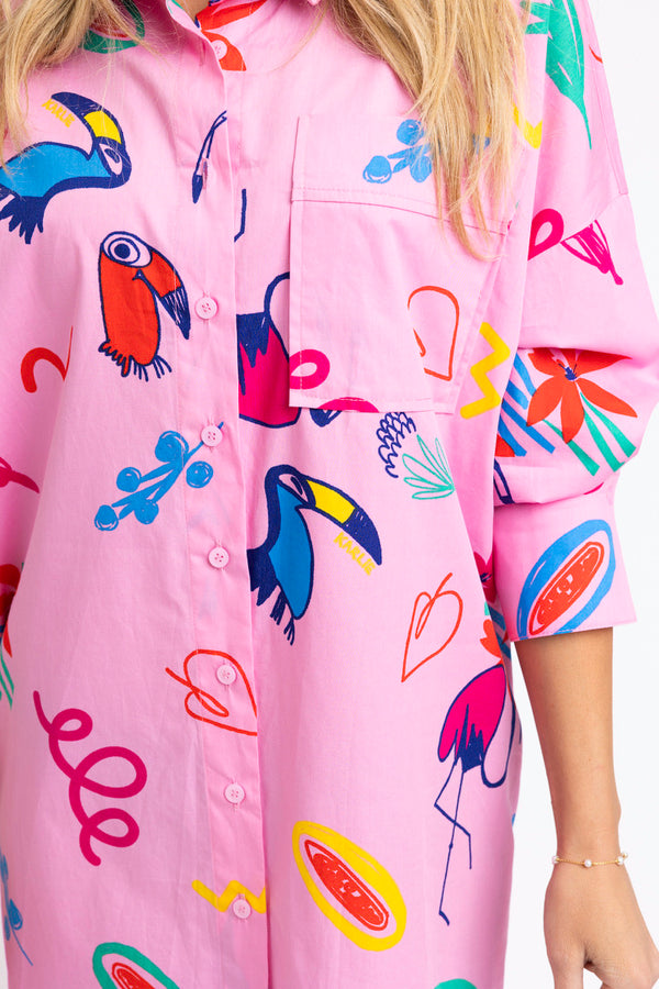 Artist Shirt Maxi Dress