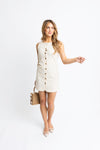 Eyelet Button Shift Dress