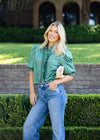 Floral Ditzy Stripe Ruffle Top