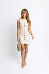 Eyelet Button Shift Dress
