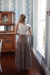Stripe Tie Maxi Skirt