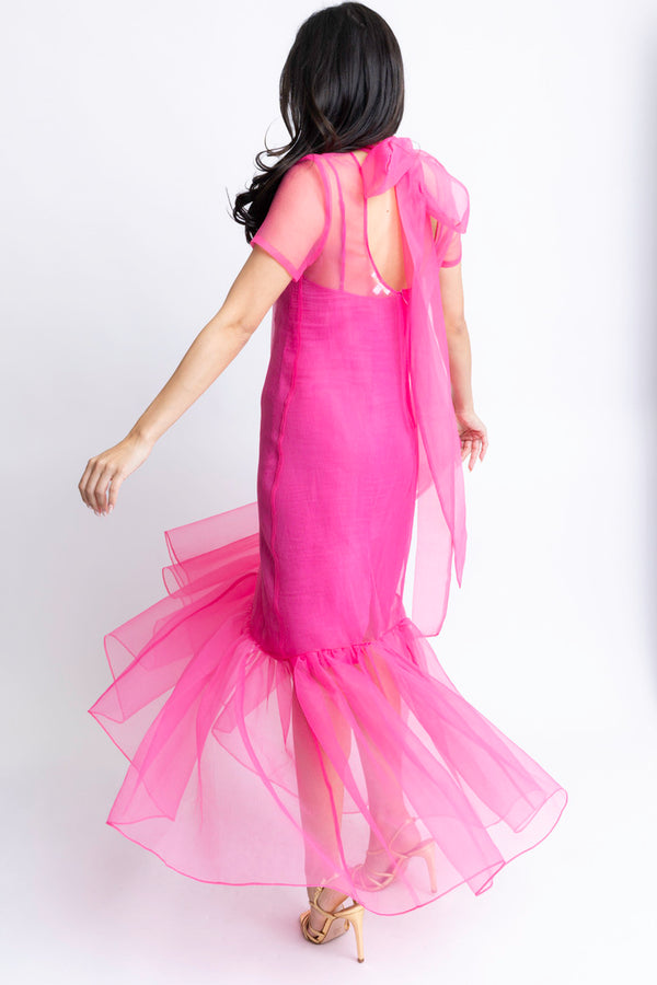 organza bow dress Love In Full Bloom Dress