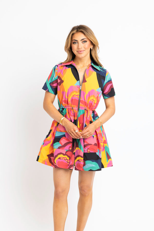 Big Floral Performance Weekend Dress