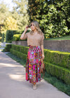 Floral Frame Tier Smock Skirt