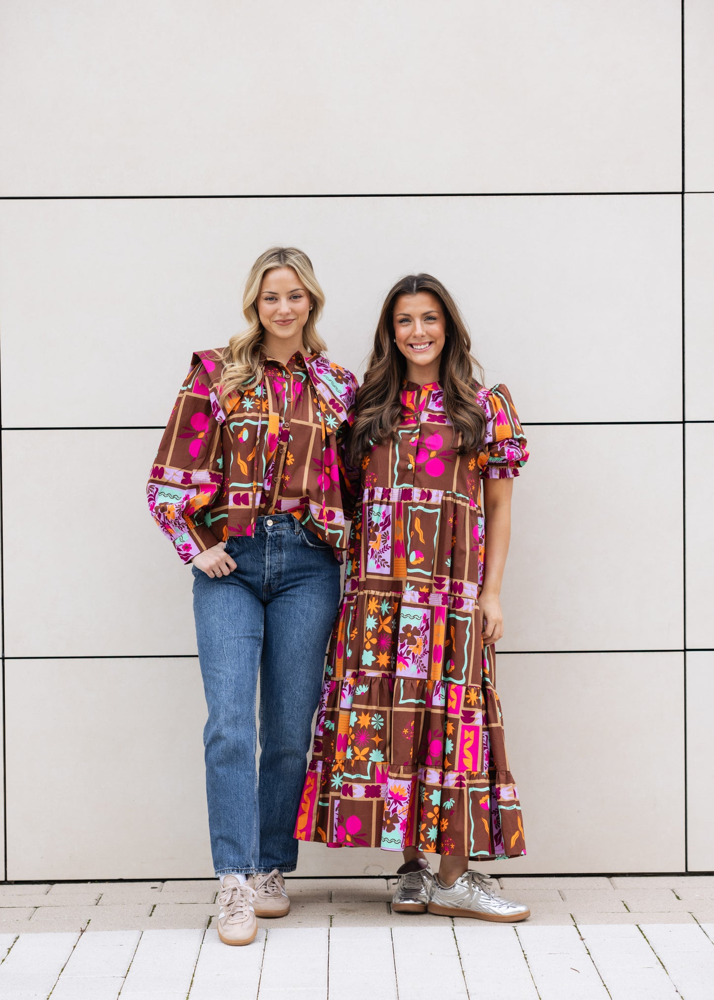 Floral Frame Kiki Tier Maxi Dress