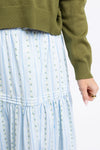 Floral Stripe Maxi Skirt