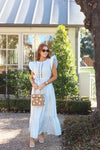 Floral Stripe Ric Rac Maxi Dress