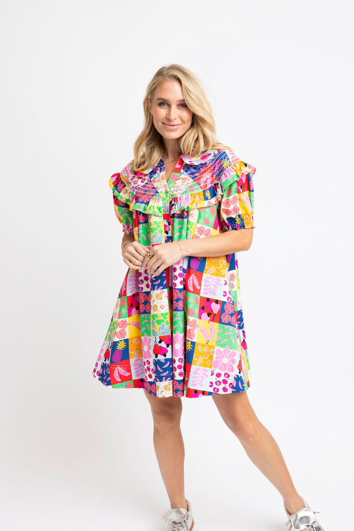 Fruit Quilt Peter Pan Stitch Dress