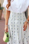French Floral Tier Maxi Skirt
