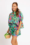 Tropical Short with Button Detail