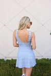 Block Floral Scallop Kourt Dress