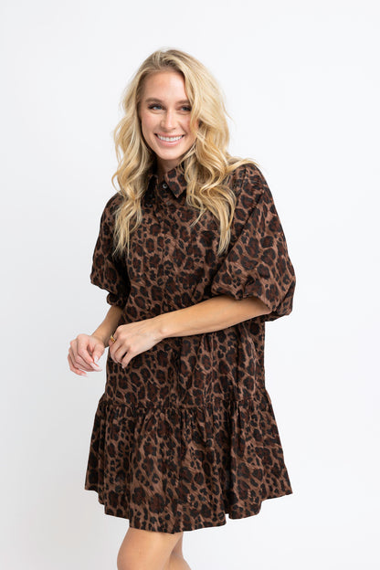 Leopard Ana Pocket Dress