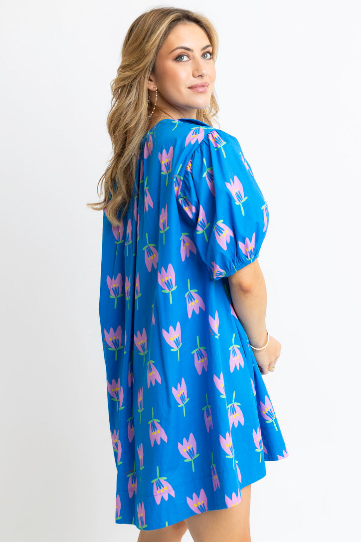 Poppy Scallop Vneck Dress