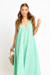 Seersucker Stripe Scoop Maxi Dress
