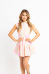 Big Pastel Floral Collar Dress