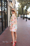 Fruit Basket Shirt Dress With Piped Pocket