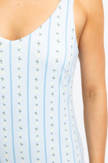 Floral Ditzy Stripe Kourt Dress