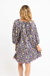 Italian Fruit Vneck Scallop Dress