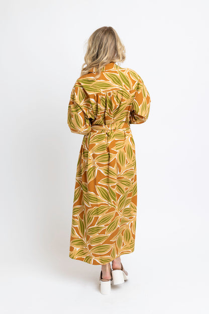 Desert Palm Shirt Dress with Belt