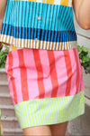 Multi Stripe Skirt
