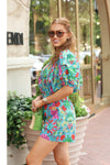 Tropical Short with Button Detail