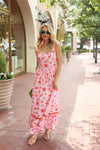 Beach Linen Tie Back Maxi Dress