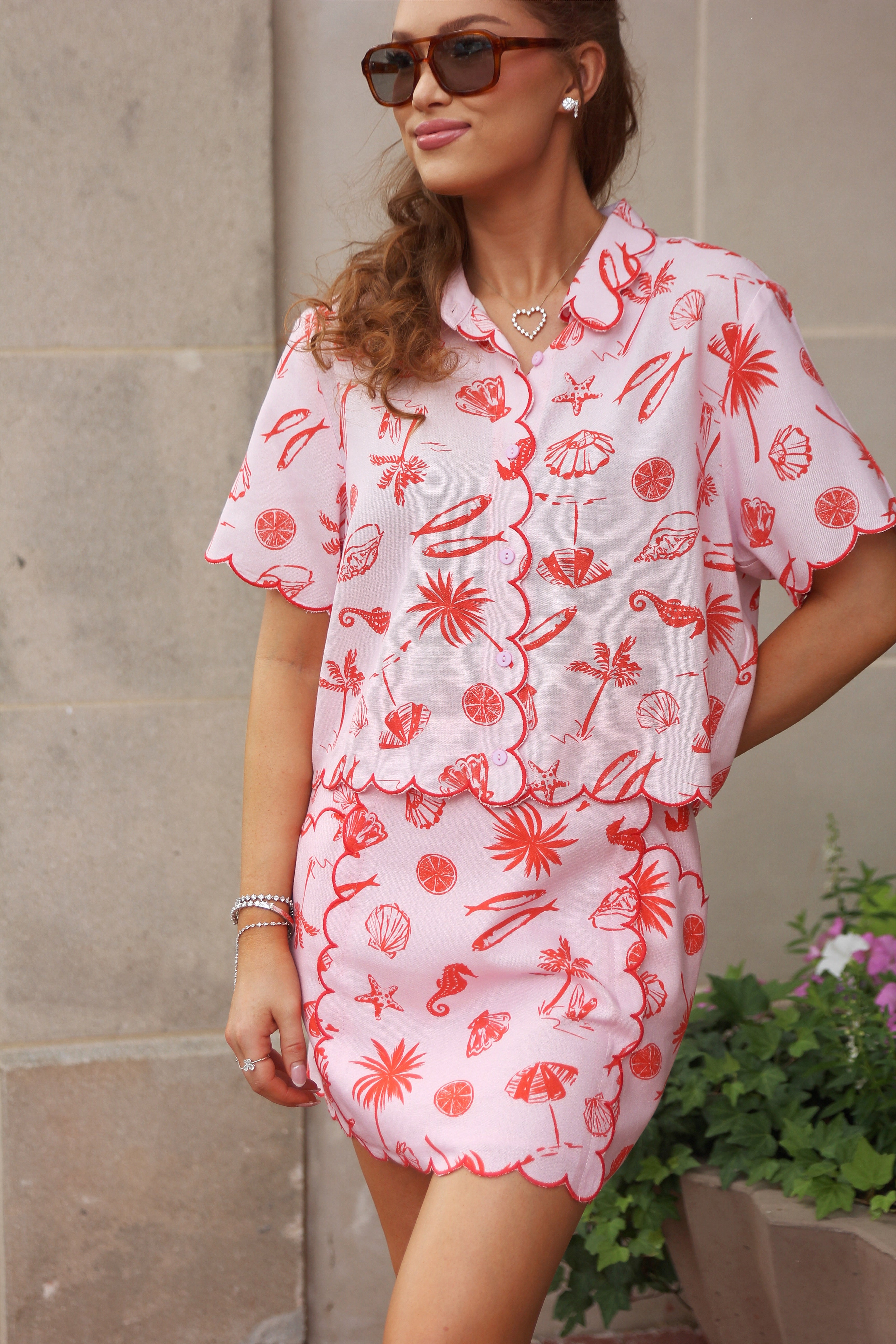 Beach Linen Scallop Top