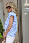 Stripe Bubble Sleeve Top