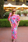 Big Floral Pleat Dress