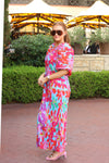 Big Floral Pleat Dress