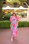 Big Floral Pleat Dress