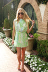 Sea Shell Drape Button Romper